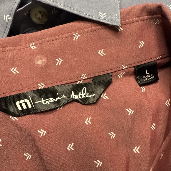 Travis Mathew Not Your Best Shirt Men L Button Up Short Sleeve Arrow Lot Of 2 - Picture 2 of 9